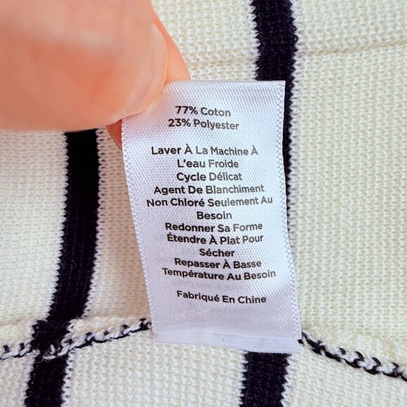 Talbots Striped Sweater Cotton Blazer Knit Jacket | Size S - Picture 7 of 8